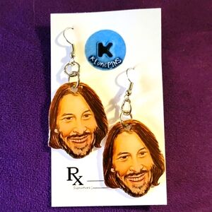 Keanu Reeves tribute earrings